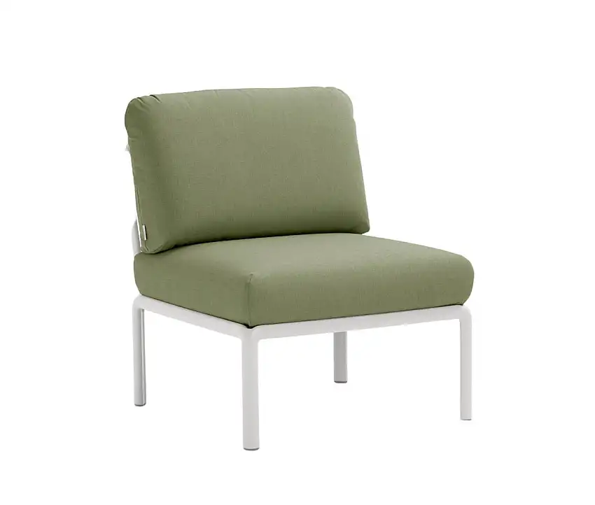 Nardi - Komodo Modulsofa Mittelelement, weiß / giungla sunbrella