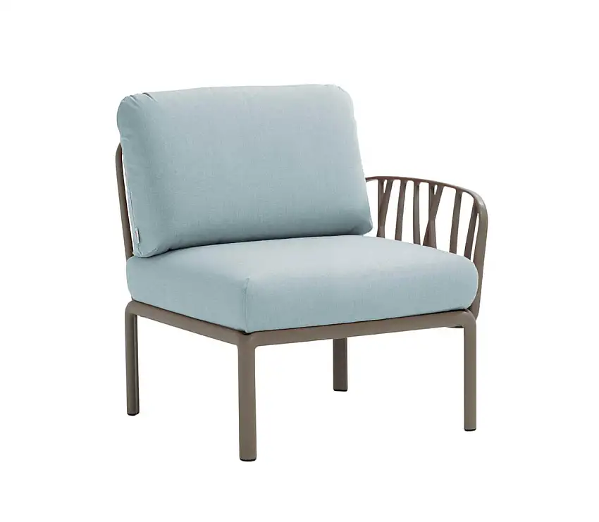 Nardi - Komodo Modulsofa Seitenelement, tortora / ghiaccio sunbrella
