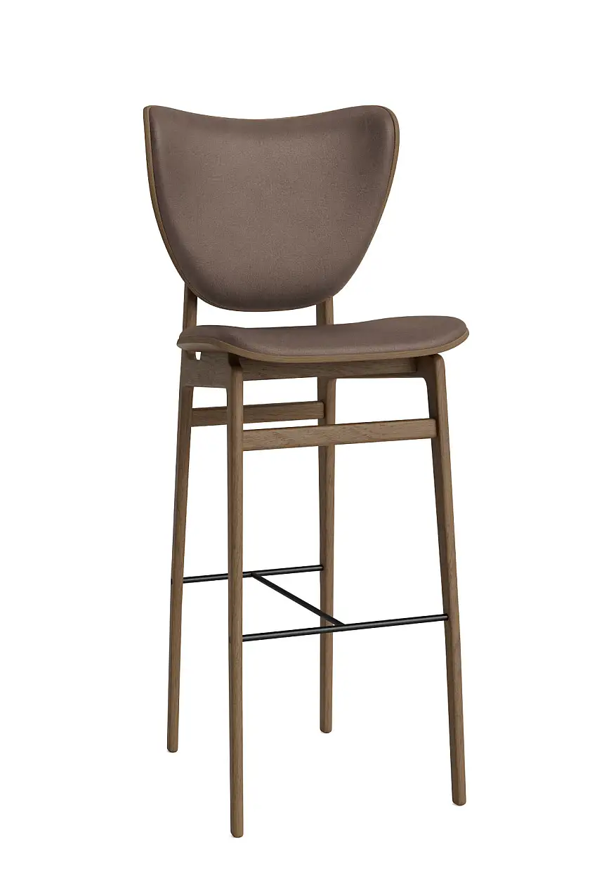 Norr11 - Elephant Barhocker, höhe 75 cm, eiche hell geräuchert / dunes dark brown 21001