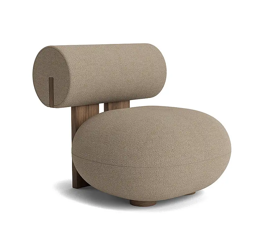 Norr11 - Hippo Outdoor Lounge Chair, sunbrella / savane coconut