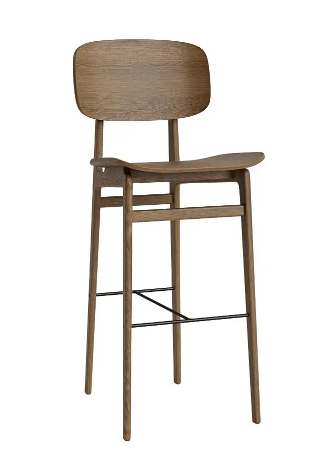 Norr11 - NY11 Barstuhl, höhe 75 cm, eiche hell geräuchert