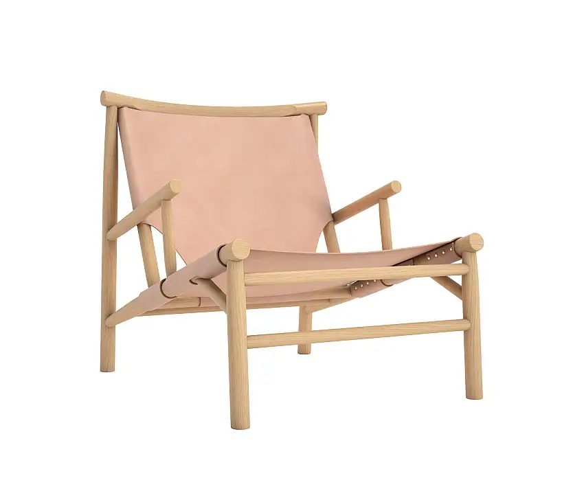 Norr11 - Samurai Chair, eiche natur / harness leder natur