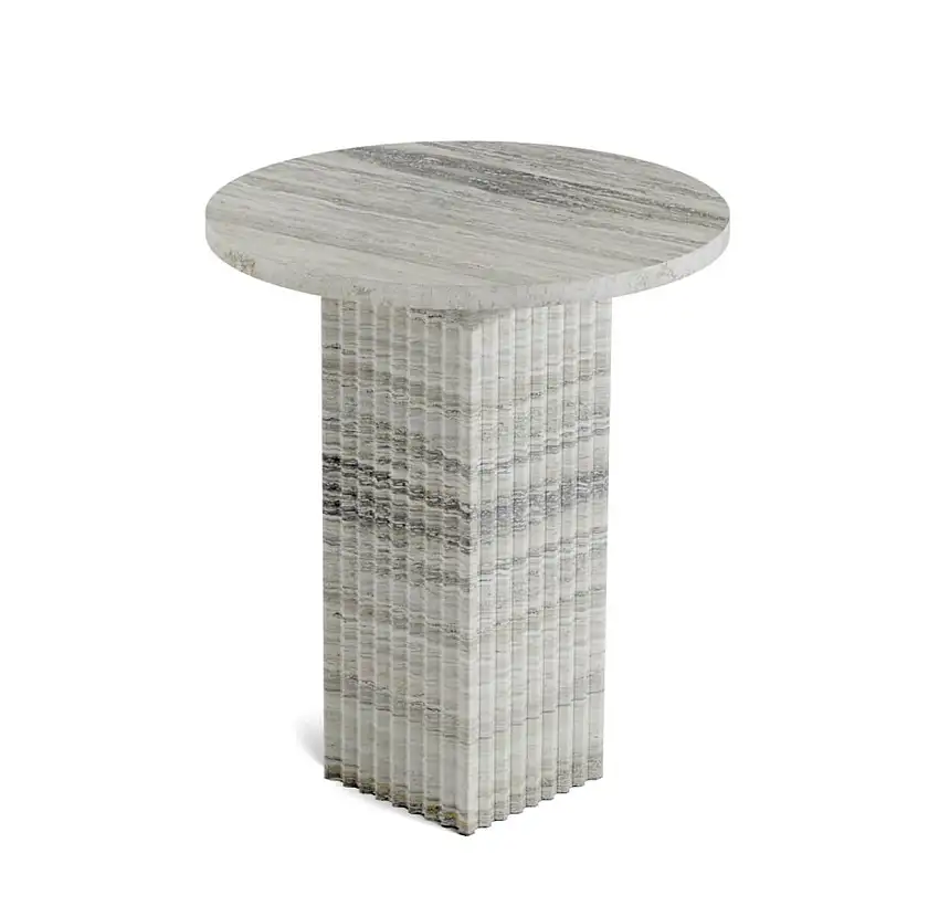 Norr11 - Soho Beistelltisch, travertin silber