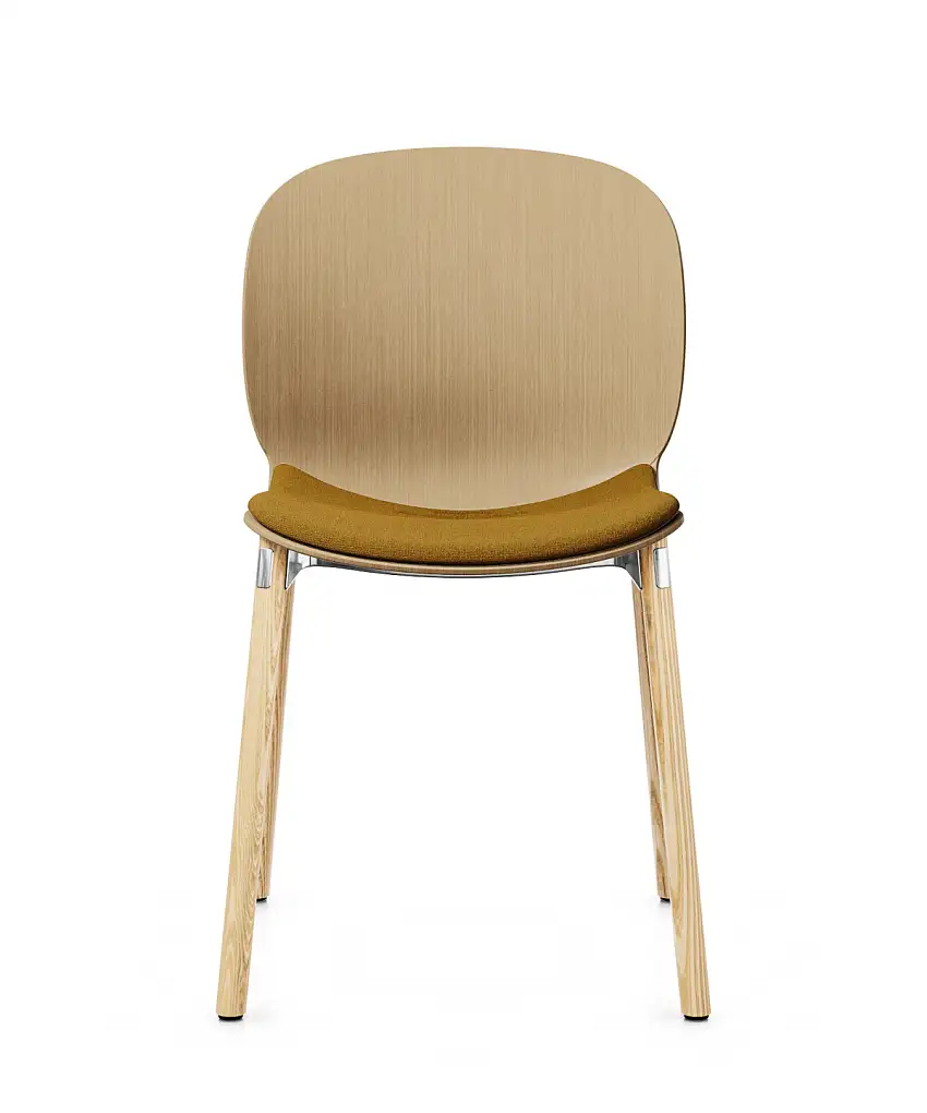 Profim - Noor 6085S Stuhl, Holzgestell, 3D-Furnierschale, Sitz gepolstert