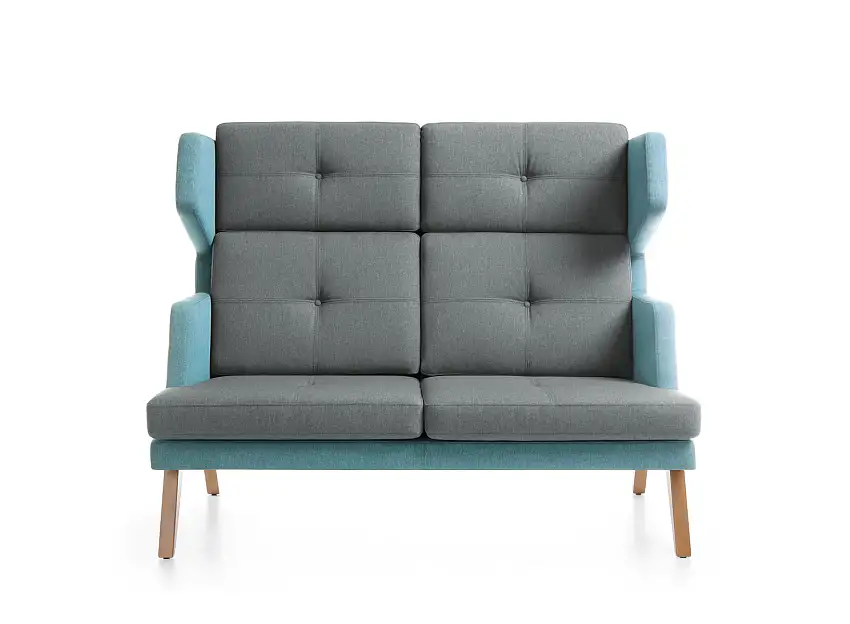 Profim - October 22 Sofa, 2-er Sitzsofa, 4-Fuß, hohe Rückenlehne