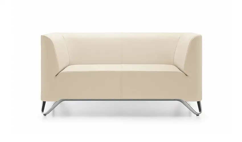 Profim - SoftBox 21 Sofa 2-Sitzer mit Armlehnen, Kufengestell