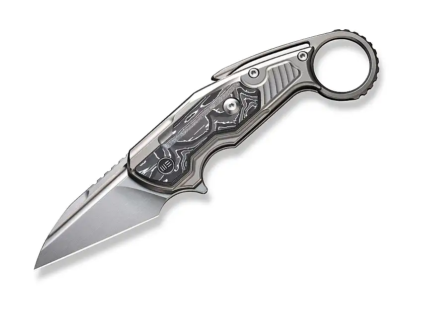 WE Knife Yardbird Titanium Bead Blasted Aluminum Foil CF