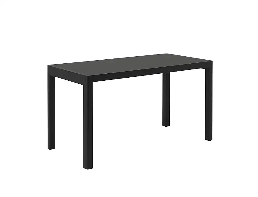 Muuto - Workshop Tisch, 130 x 65 cm, linoleum schwarz / schwarz