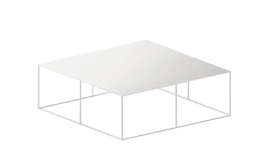 Zeus - Slim Irony Couchtisch, 70 x 70 cm, weiß