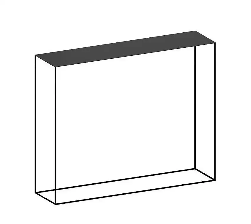 Zeus - Slim Irony Konsolentisch, 124 x H 100 cm, kupferschwarz / schwarz
