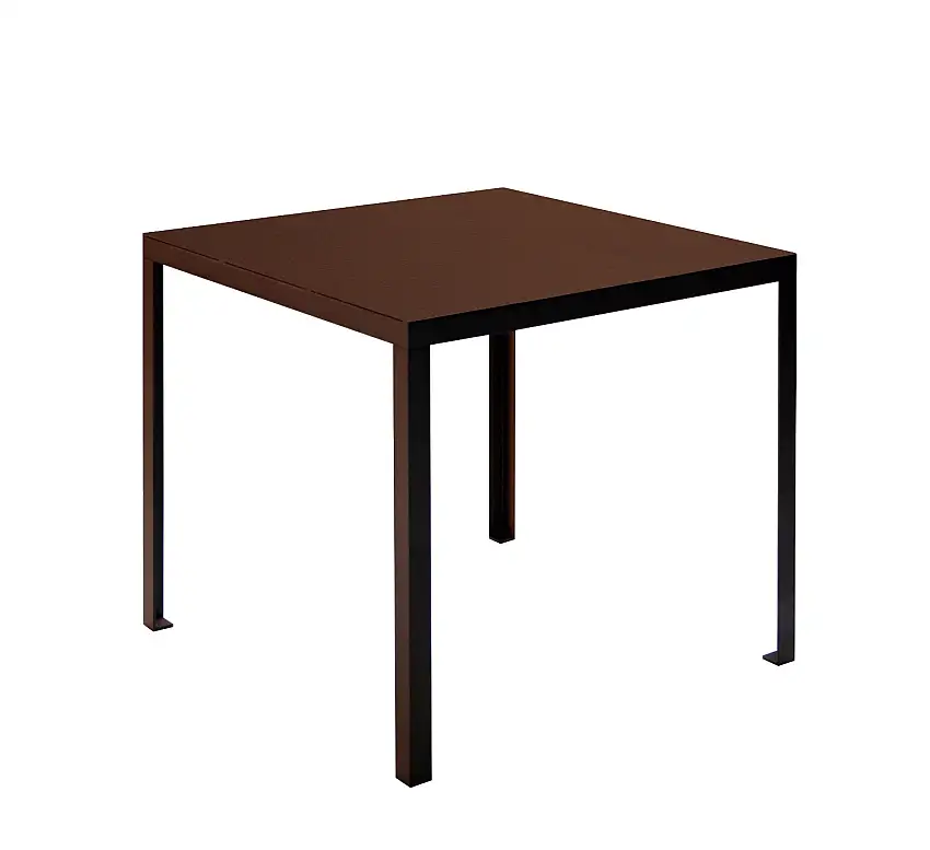 Zeus - Tavolo Outdoor Gartentisch, 80 x 80 cm, rust