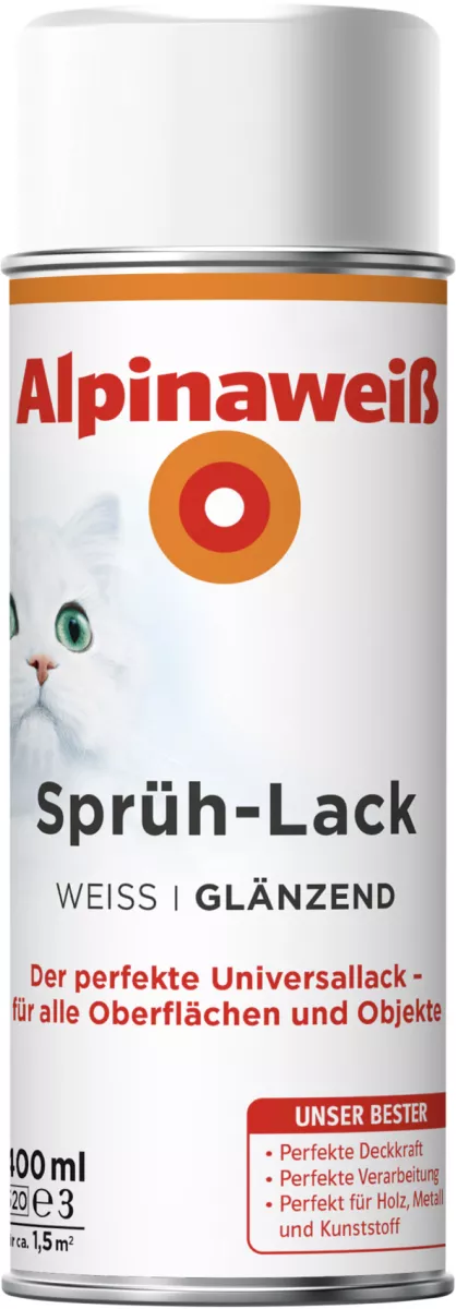 Alpina Alpinaweiß Sprüh-Lack glänzend 400 ml