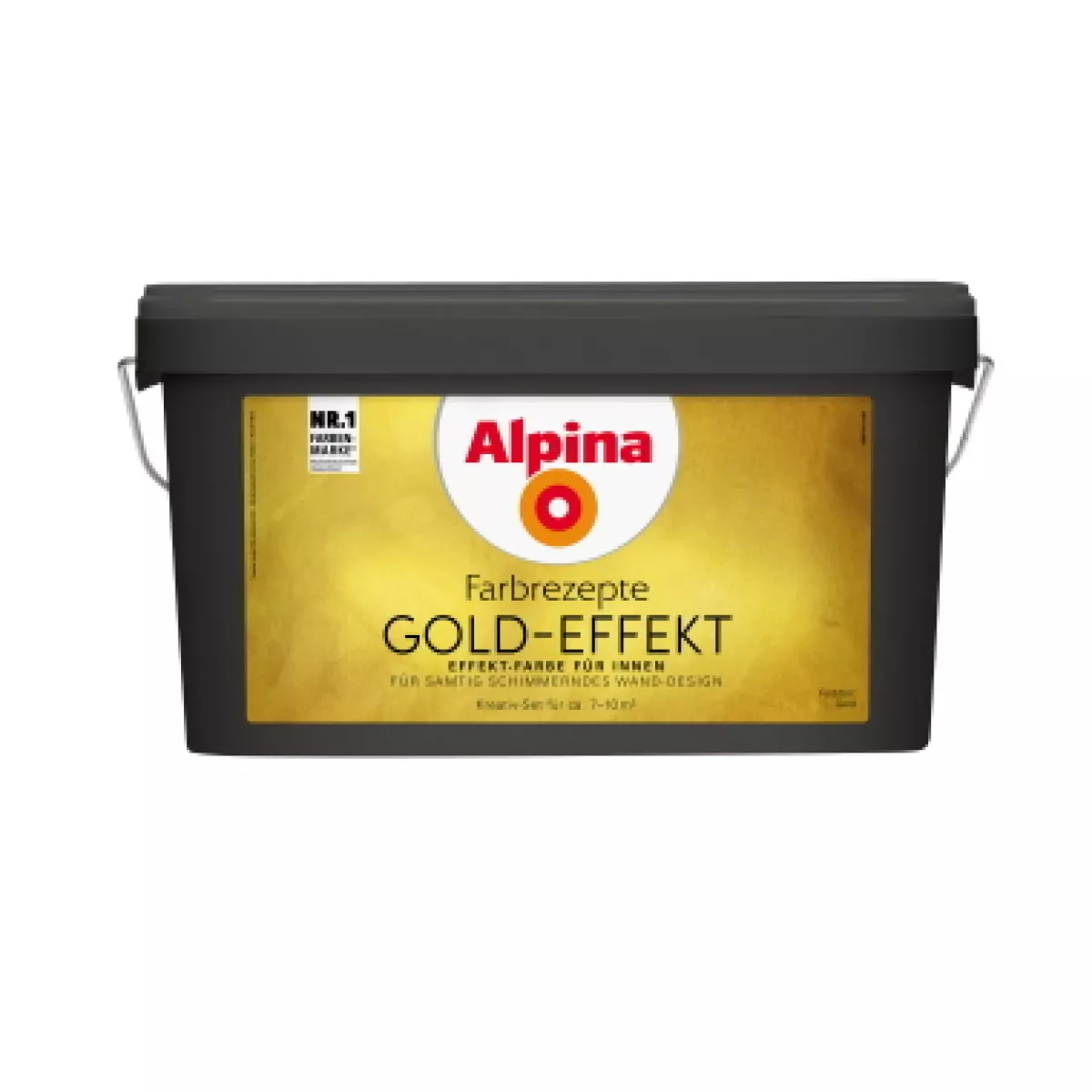 Alpina Innenfarbe Wandfarbe Farbrezepte GOLD-EFFEKT, im Komplett-Set (früher Kreativ-Effekt Goldrausch)