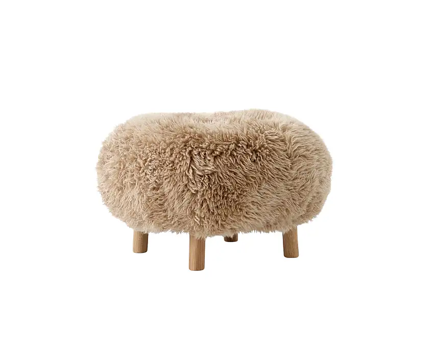 &Tradition - ATD1 Pouf, eiche geölt / sheepskin honey