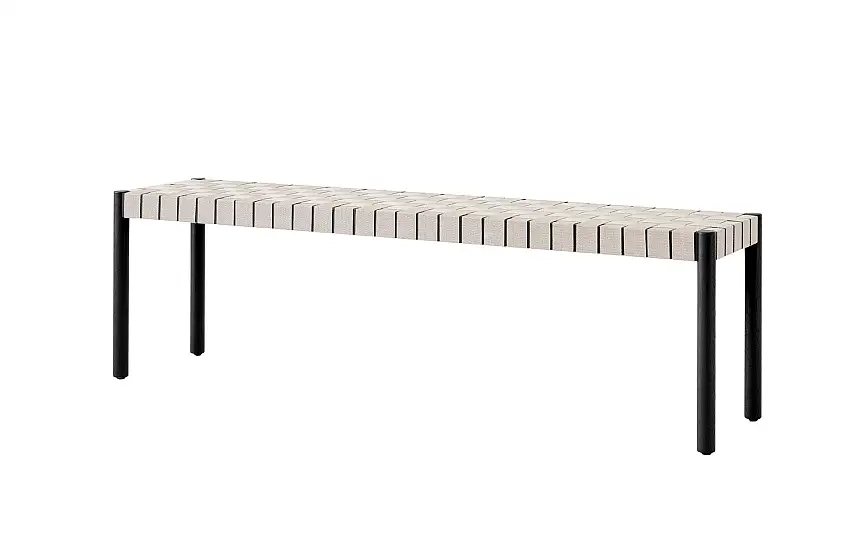 &Tradition - Betty TK5 Bank, eiche schwarz / gewebe natur