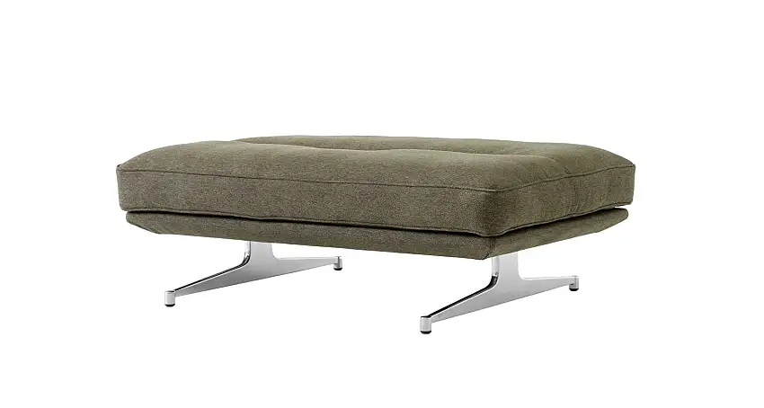&Tradition - Inland AV32 Pouf, polished aluminium / clay 0014