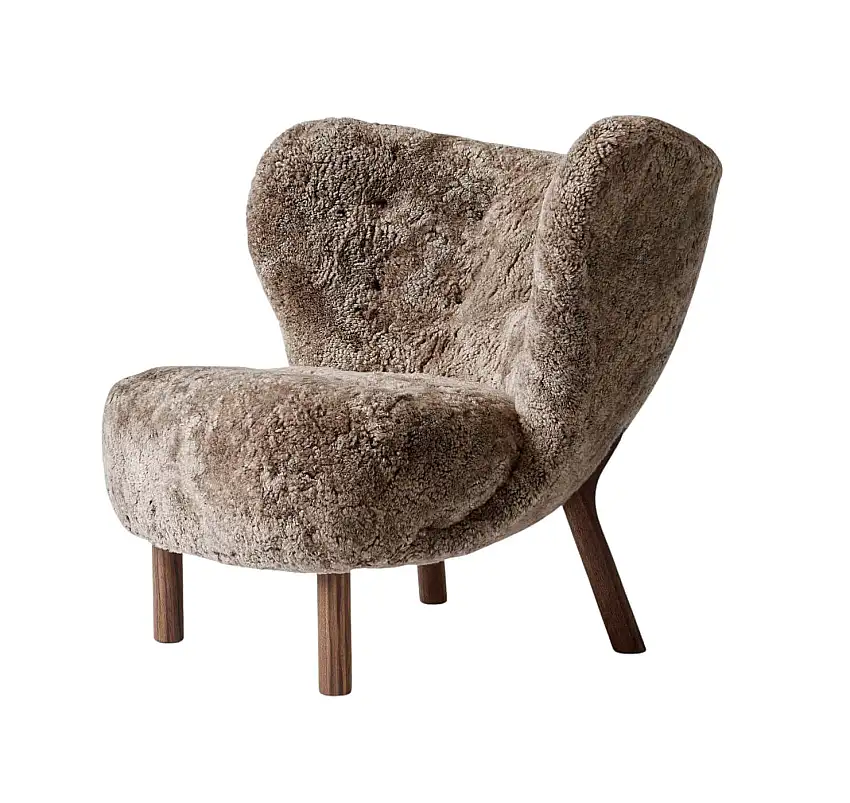&Tradition - Little Petra VB1 Sessel, walnuss geölt / sheepskin sahara