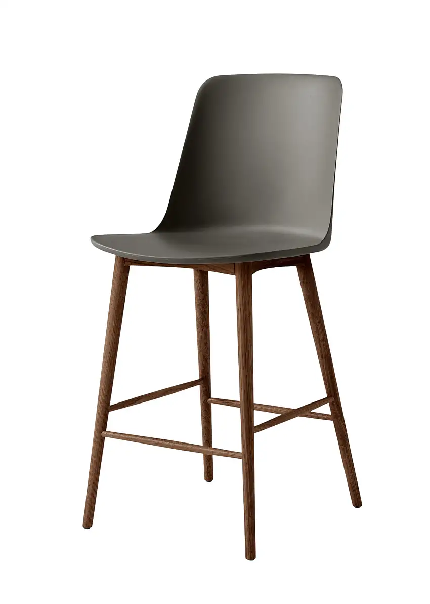 &Tradition - Rely HW128 Barhocker, höhe 65 cm, walnuss / stone grey