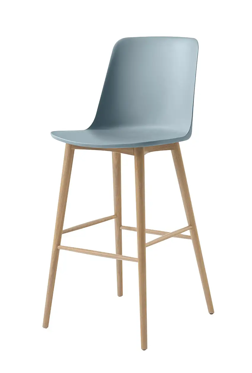&Tradition - Rely HW133 Barhocker, höhe 75 cm, eiche natur / light blue