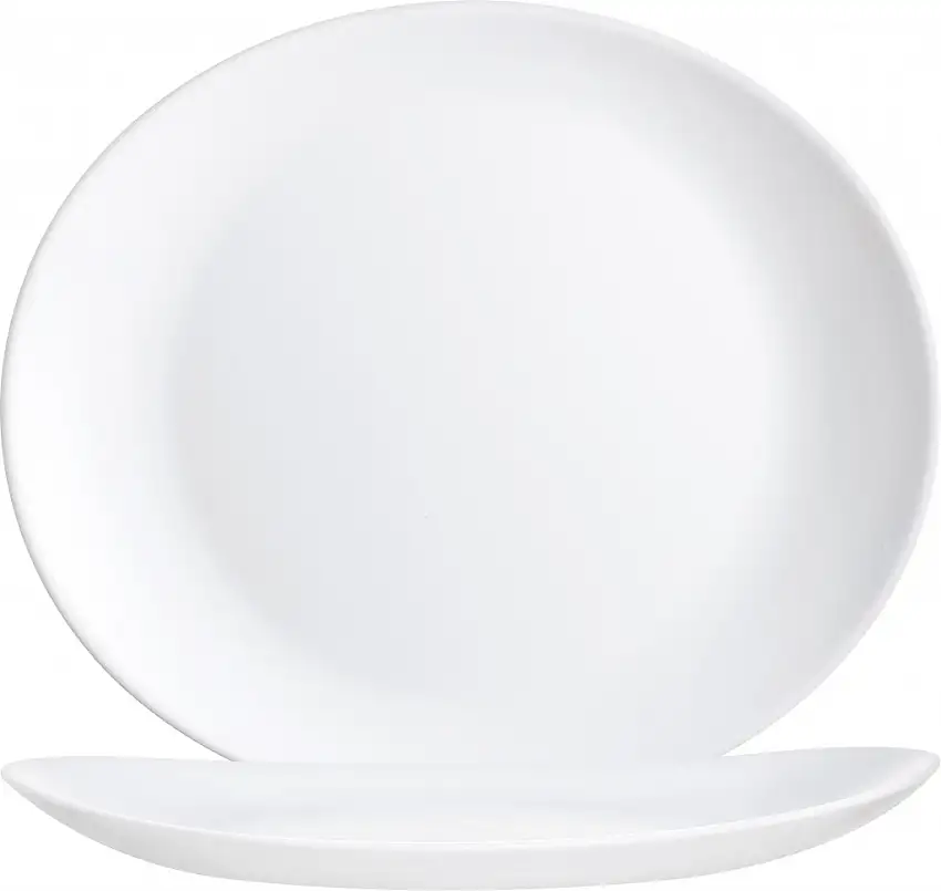 Arcoroc, Restaurant - Steakteller oval, uni, weiss, 29,5 x 25,7 cm