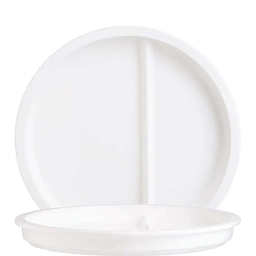 Arcoroc, Restaurant - Menüteller 2-geteilt, uni, weiss, 22,5 cm
