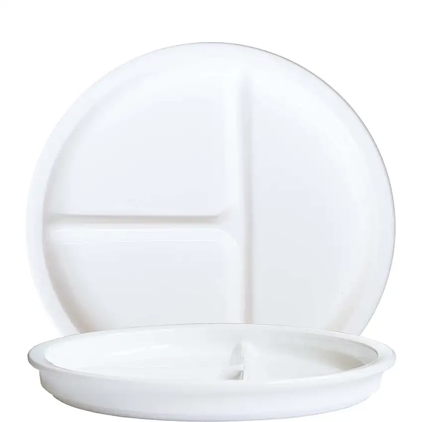 Arcoroc, Restaurant - Menüteller 3-geteilt, uni, weiss, 22,9 cm