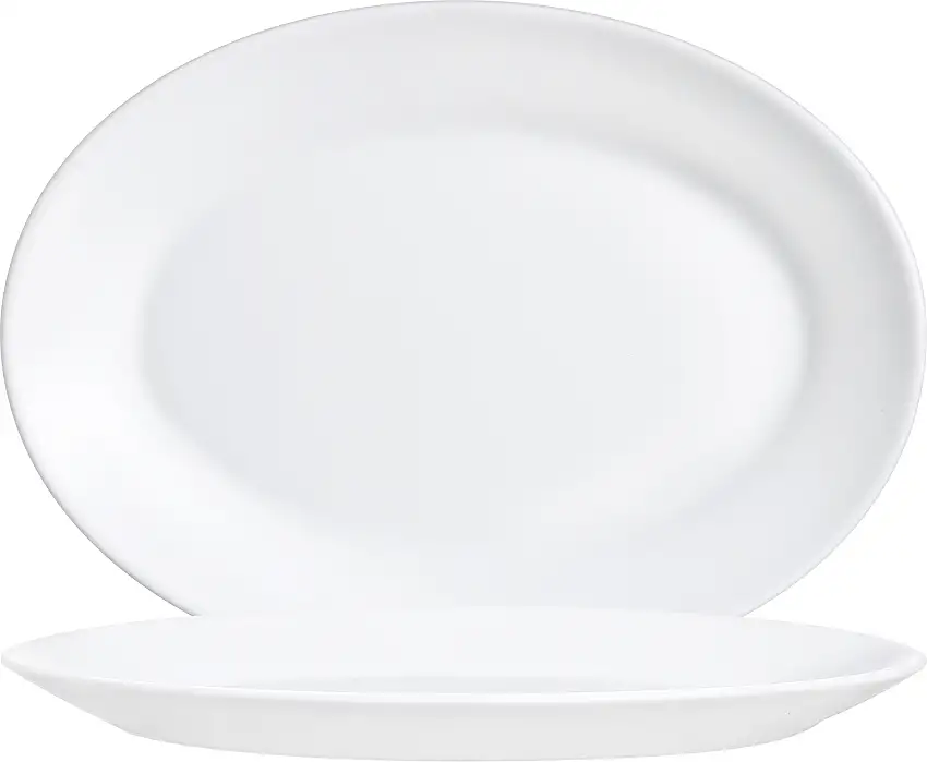 Arcoroc, Restaurant - Platte oval, uni, weiss, 29,5 x 20,9 cm
