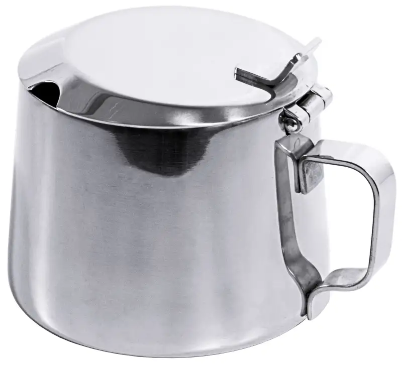 Zuckerdose mit Deckel, Edelstahl, I: 0,35 ltr., D: 8 cm, H: 8 cm