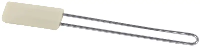 Teigspatel, elastisch, weißes Silikon, 6 x 3 cm, L: 19 cm