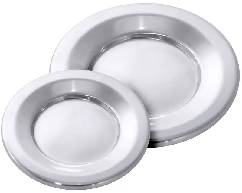 Untersetzer, offener Rand, Edelstahl, D: 12 cm, H: 0,8 cm