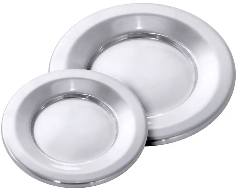 Untersetzer, offener Rand, Edelstahl, D: 14 cm, H: 1 cm