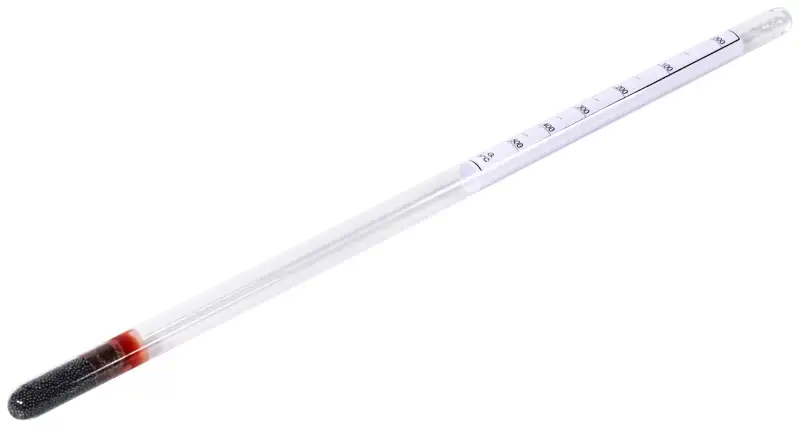 Zuckerwaage bzw. Dichtemesser, Glas, L: 29,5 cm