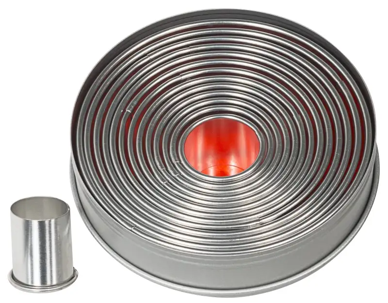 Ausstechformen, rund, glatte Form, Weißblech, D: 22 - 113 mm, H: 30 mm