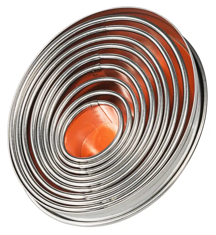 Ausstechform oval, glatte Form, Weißblech, 25 x 20 - 80 x 72 mm, H: 30 mm