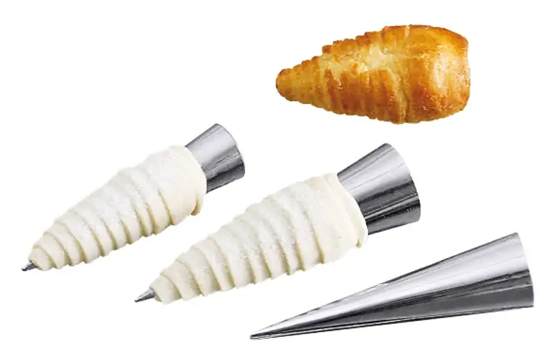 Schillerlockenform, Cornet-Förmchen, EdSt., D: 3 cm, L: 12 cm
