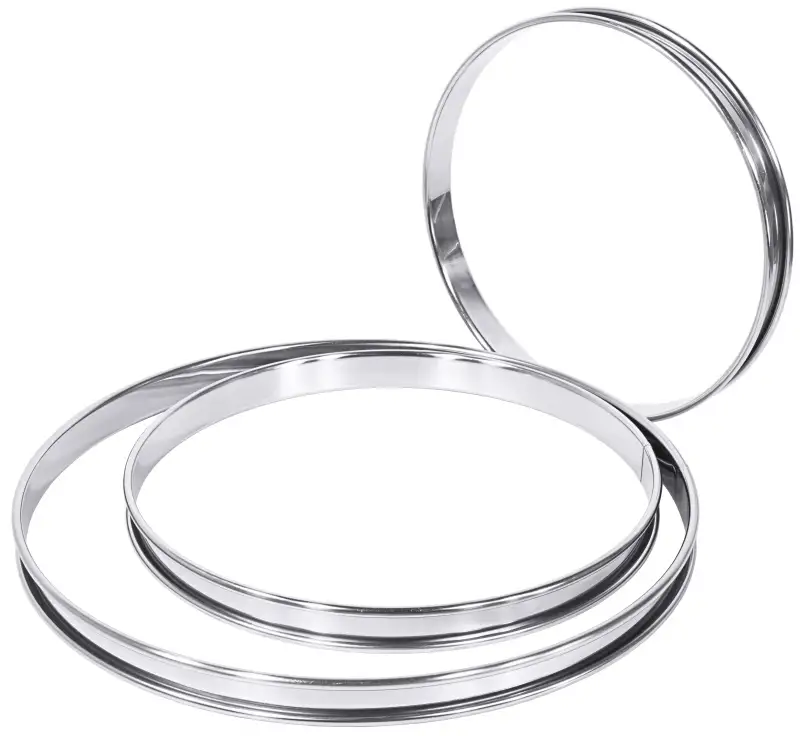 Tortenbodenring, flach, rund, EdSt., 8 cm, H: 2 cm