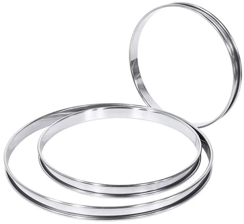 Tortenbodenring, flach, rund, EdSt., 10 cm, H: 2 cm