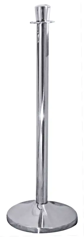 Absperrpfosten, mit Konus als Abschluss, Edelstahl, D: 5 cm, H: 95 cm