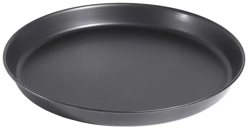 Pizzablech, gebördelter Rand, Schwarzblech, H: 2,5 cm, D: 24 cm