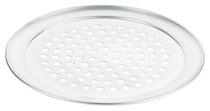 Gelochtes Pizzablech, Alu, H: 1 cm, D: 25,5 cm