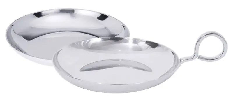 Eisschale ohne Griff, stark abgeflachte Form, EdSt., D: 12 cm, H: 2 cm