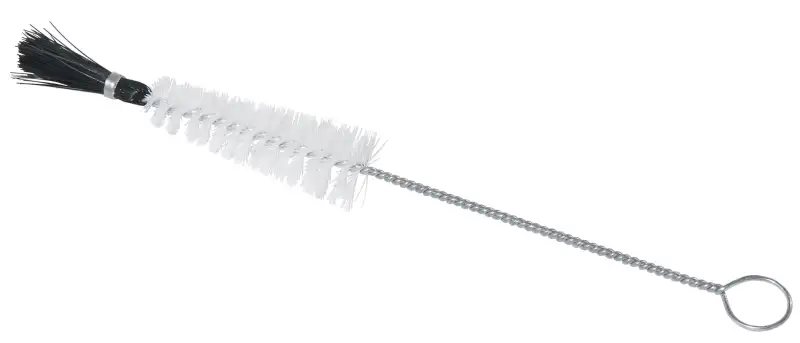 Tüllenbürste, klein, Stahldraht mit Öse, PA, weiss, L: 25 cm, D: 1,5 - 2,5 cm