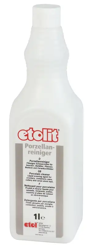Etolit Porzellanreiniger, flüssiges Scheuermittel, I: 1 ltr.