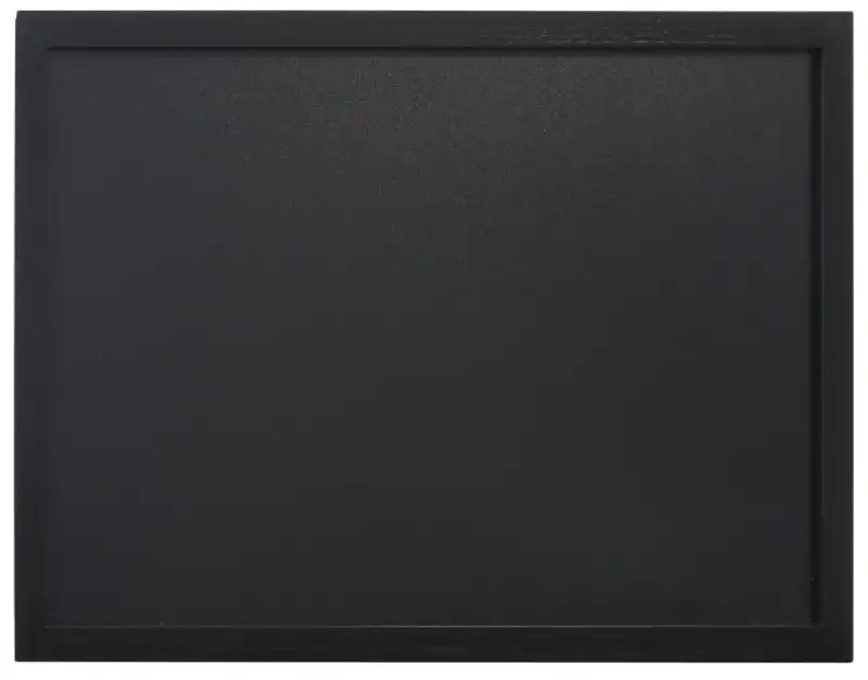 Wandkreidetafel, PVC Kunststoff, Buchenholz, schwarz, 80 x 60 cm