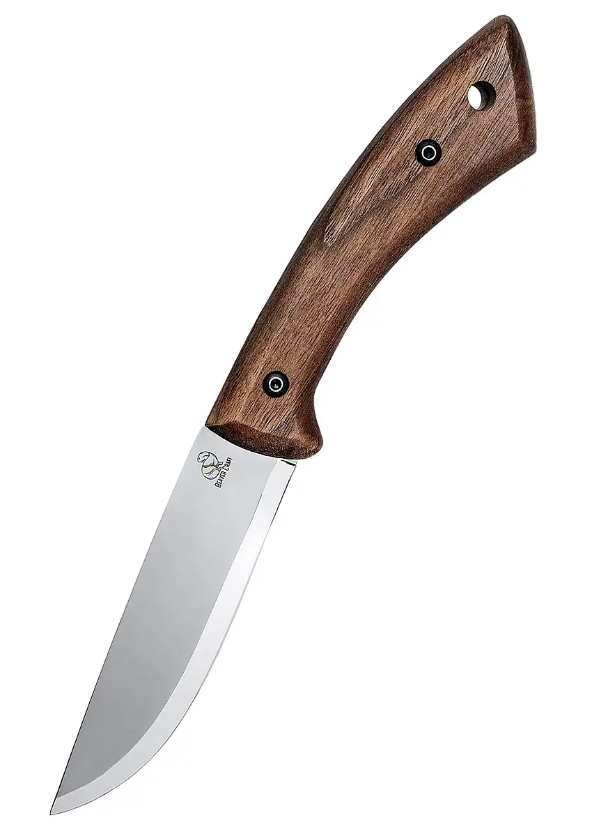 BeaverCraft Bushcraft Messer mit Nussbaumgriff und Lederscheide, BeaverCraft