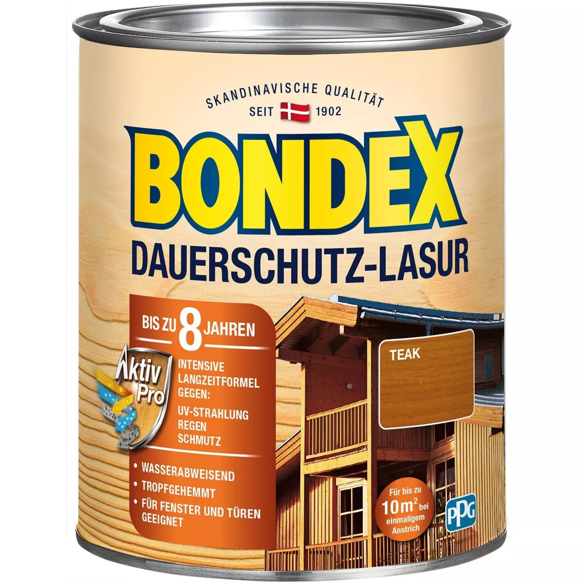 BONDEX Dauerschutz-Lasur 0,75 L Wetterschutz Teak