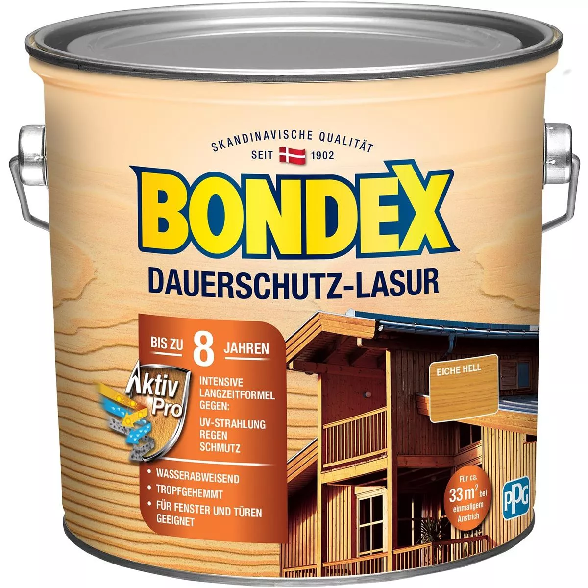 BONDEX Dauerschutz-Lasur 2,50 L Wetterschutz Eiche hell