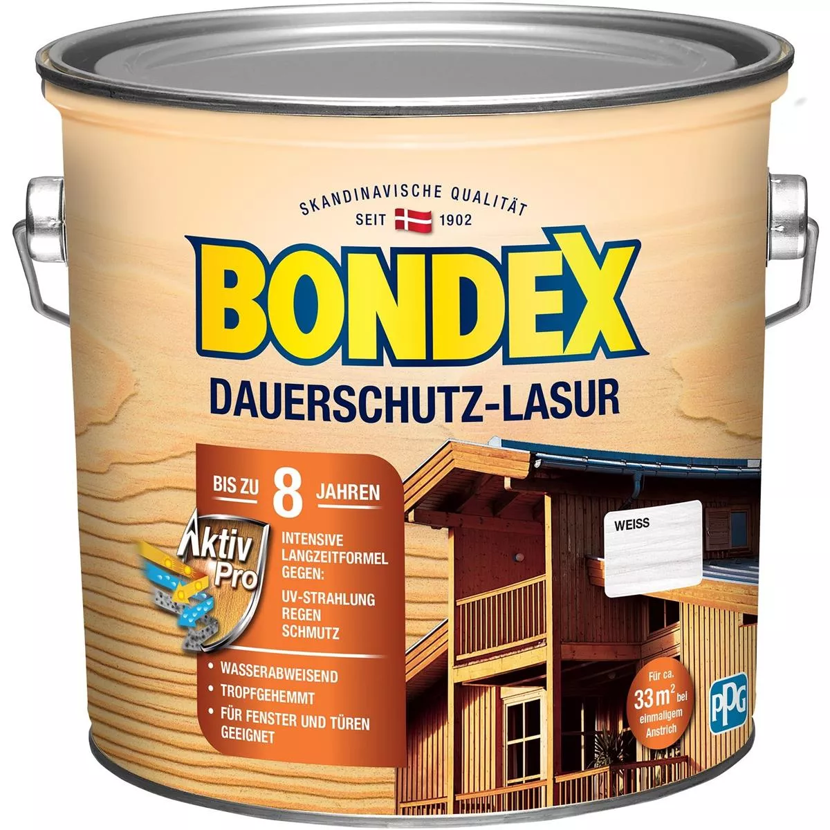 BONDEX Dauerschutz-Lasur 2,50 L Wetterschutz Weiss