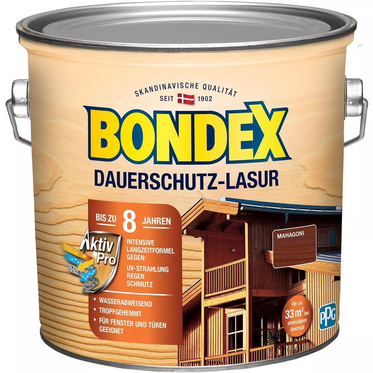 BONDEX Dauerschutz-Lasur 2,50 L Wetterschutz Mahagoni