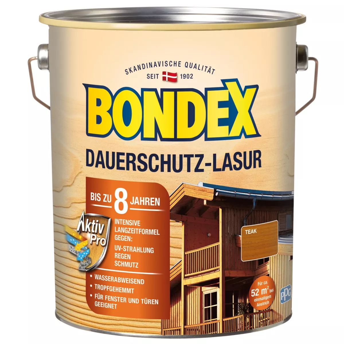 BONDEX Dauerschutz-Lasur 4,00 L Wetterschutz Teak
